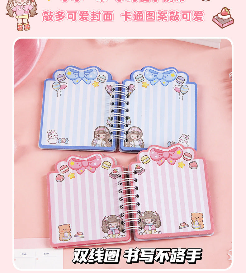 Pocket-Sized Cute Wirebound Notebook.Random.