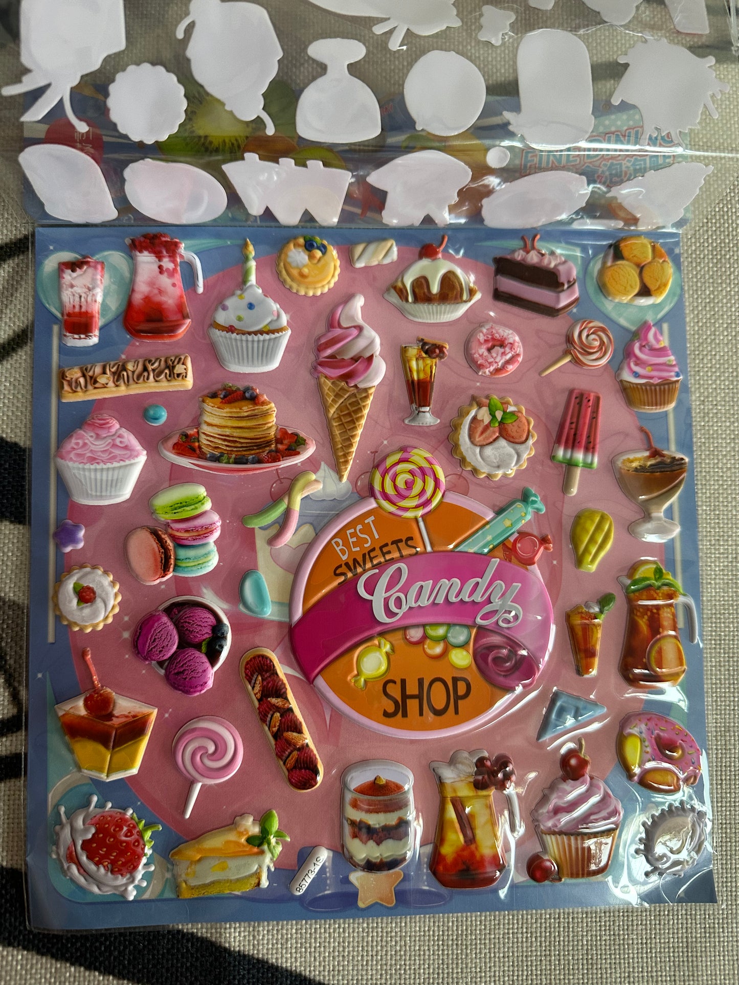 3D Puffy Food Stickers - Double Layer Kawaii Bubble Decals