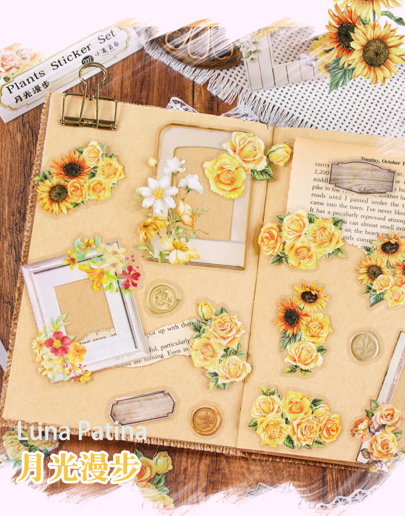 Floral Elements Journaling Sticker Pack - Botanical Decor Bundle