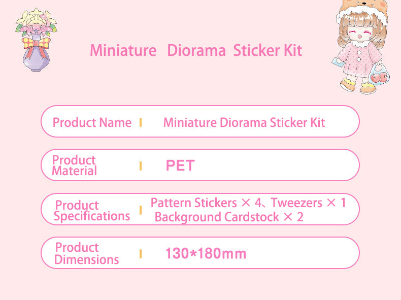 3D Mini World Sticker Set: FREE Craft Tweezers for Layered Dioramas