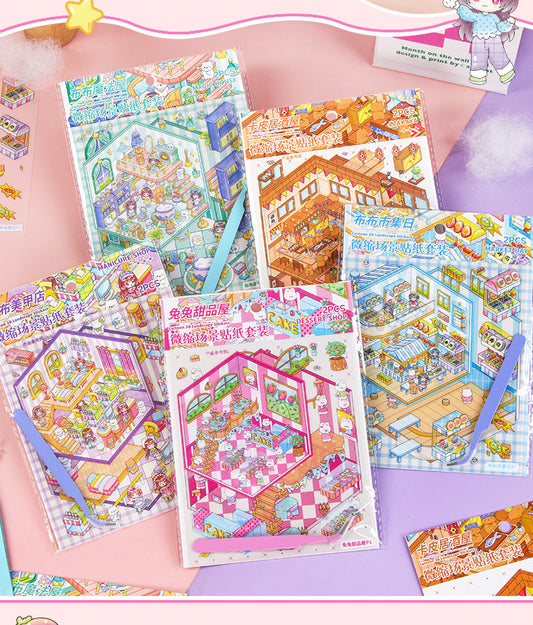 3D Mini World Sticker Set: FREE Craft Tweezers for Layered Dioramas