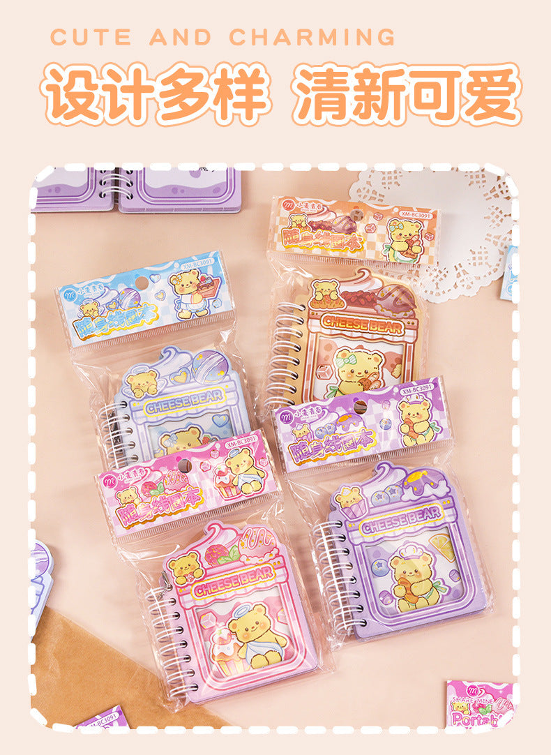 Pocket-Sized Cute Wirebound Notebook.Random.