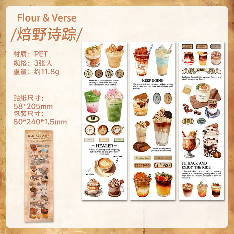 Food Stickers Set - DIY Scene Creator Kit for Journals/Planners