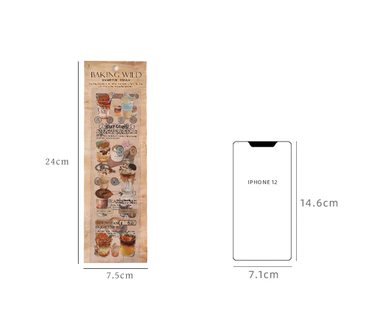 Food Stickers Set - DIY Scene Creator Kit for Journals/Planners
