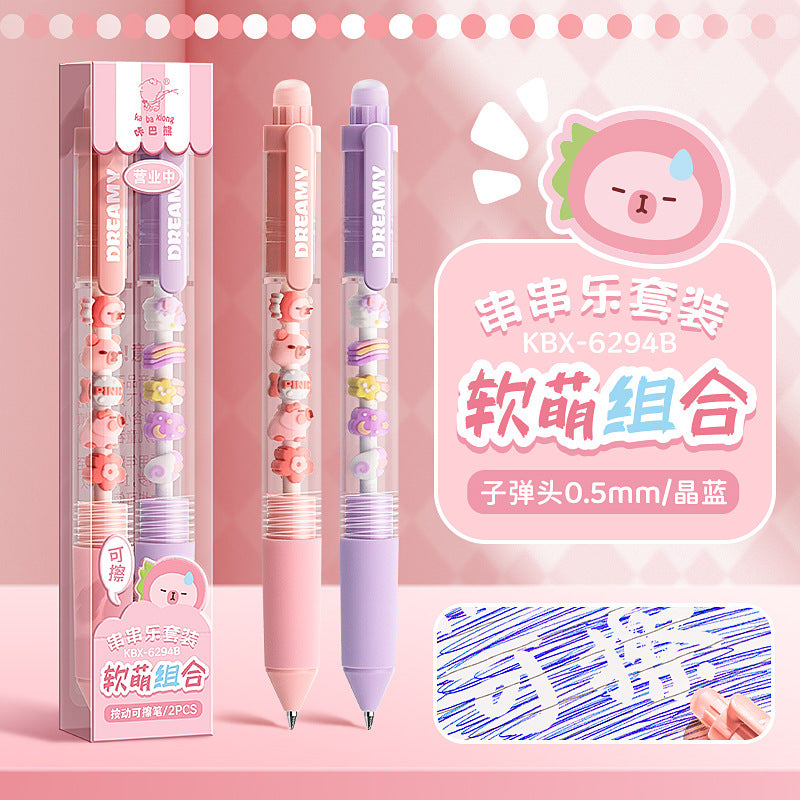 Click-Type Erasable Gel Pen(A box of 2 pens)