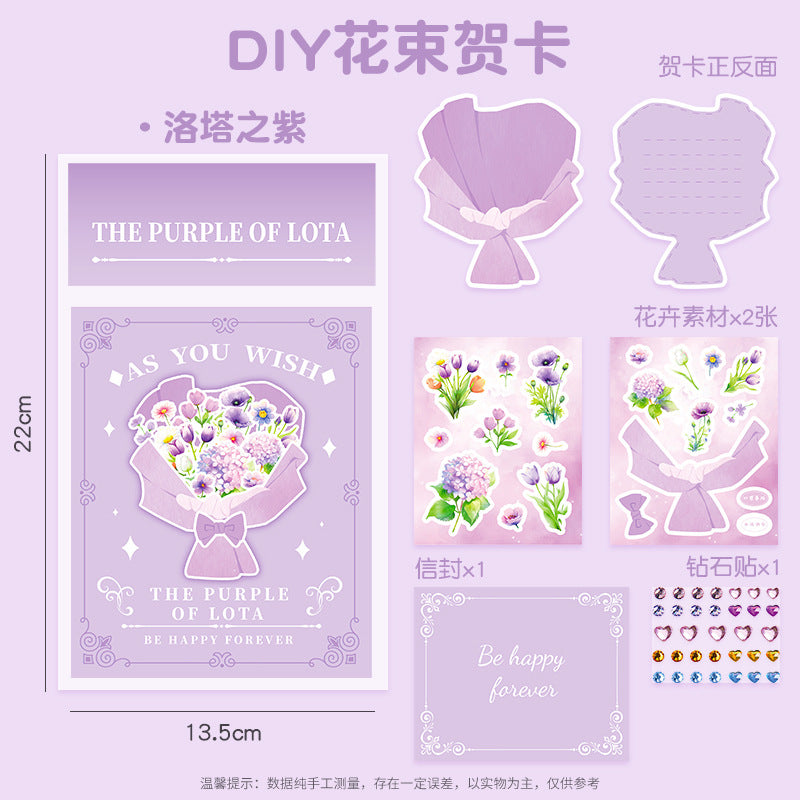 Tulip Flower Card with Rhinestones - DIY Handcrafted Pop-Up Greeting Card Kit