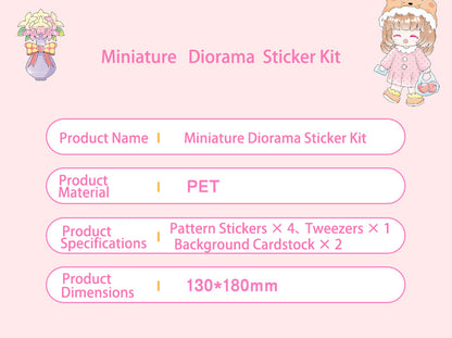 3D Mini World Sticker Set: FREE Craft Tweezers for Layered Dioramas