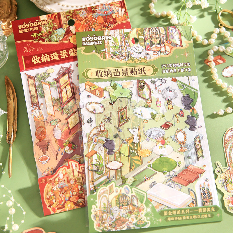 Diorama-Maker Stickers for Tiny World Organizing